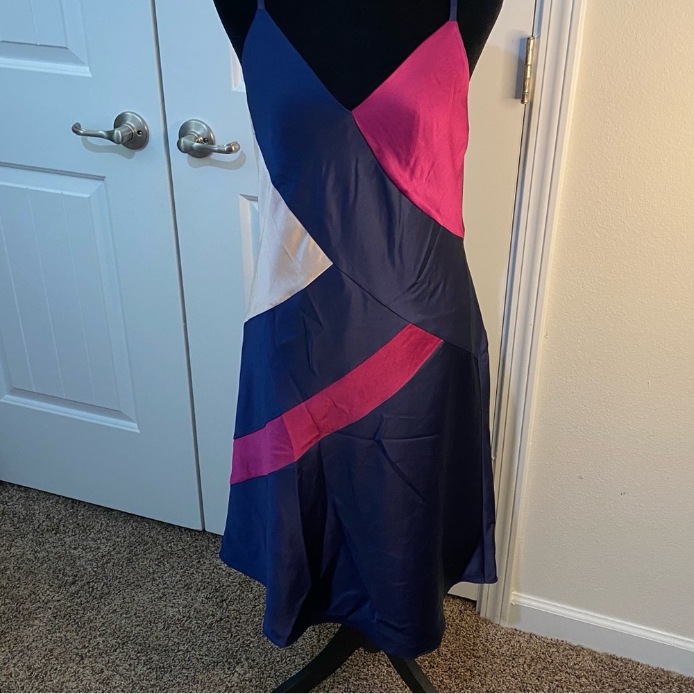 NWT Trina Turk Blue and‎ Pink Spaghetti Strap Sundress